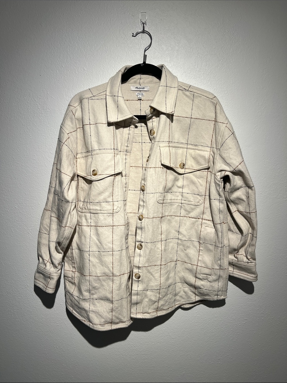 Madewell Oversized Shirt-Jacket in Windowpane